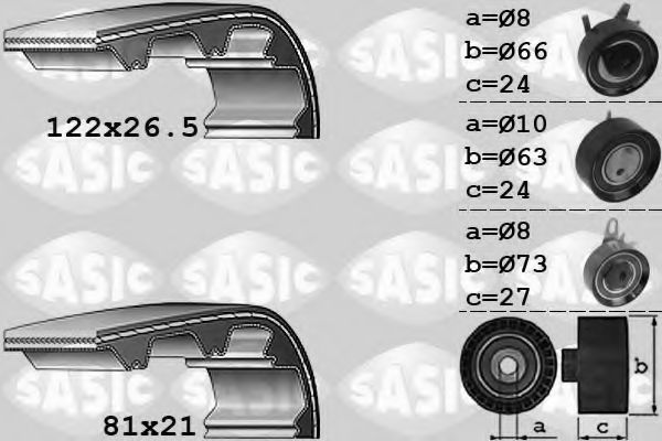 Комплект ремня ГРМ SASIC 1756040