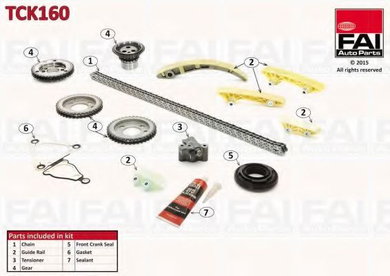 Комплект цели привода распредвала FAI AutoParts TCK160