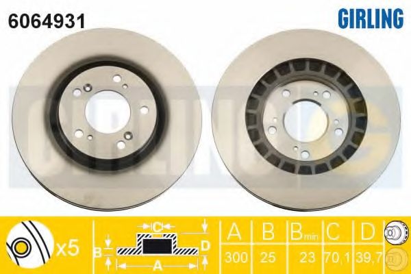 Тормозной диск GIRLING 6064931