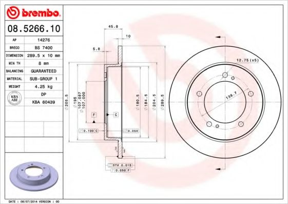 Тормозной диск BRECO BS 7400