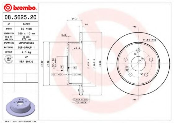 Тормозной диск BRECO BS 7488