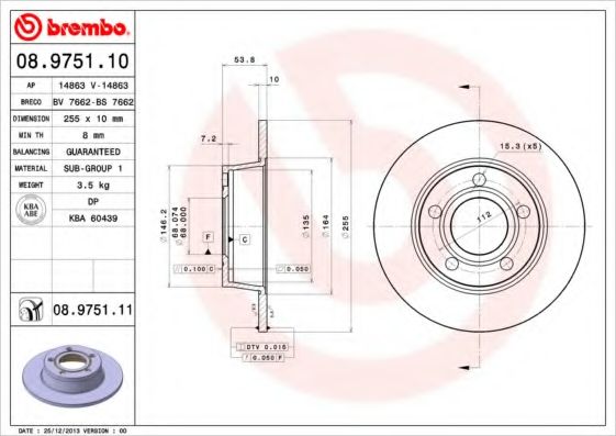 Тормозной диск BRECO BS 7662