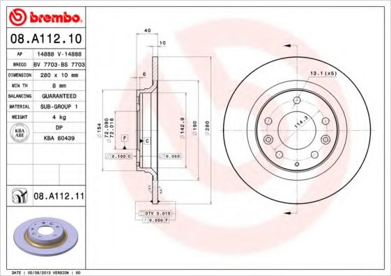Тормозной диск BRECO BS 7703