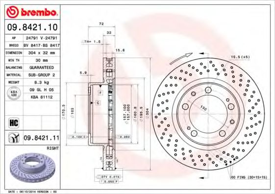 Тормозной диск BRECO BS 8417