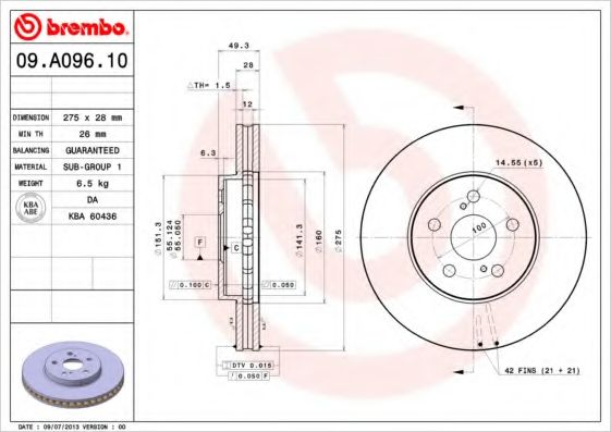 Тормозной диск BRECO BS 8669