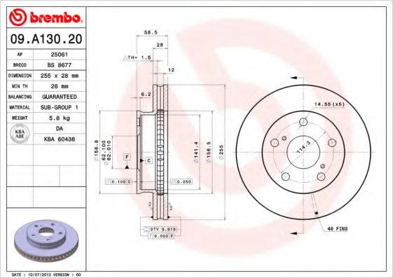 Тормозной диск BRECO BS 8677
