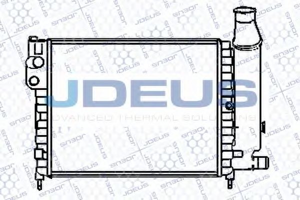 Радиатор, охлаждение двигателя JDEUS 007V16