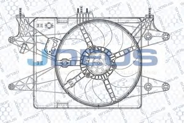 Вентилятор, охлаждение двигателя JDEUS EV874910