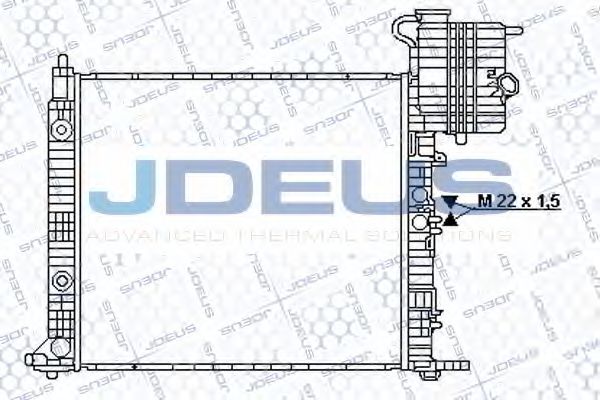 Радиатор, охлаждение двигателя JDEUS 017B26