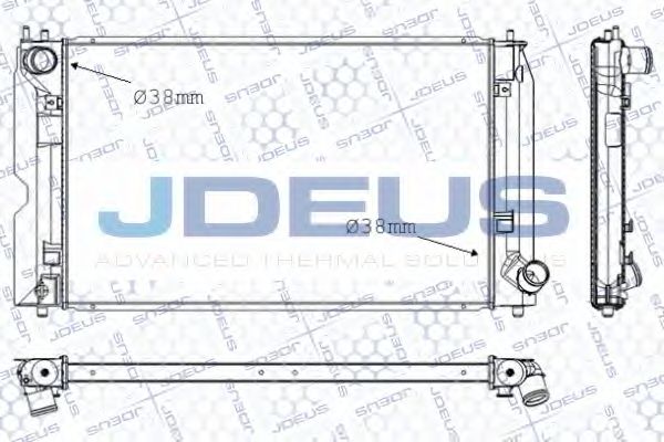 Радиатор, охлаждение двигателя JDEUS RA0280150