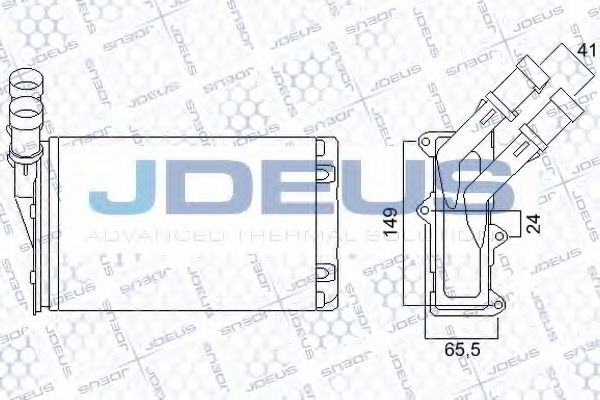 Теплообменник, отопление салона JDEUS 207M12