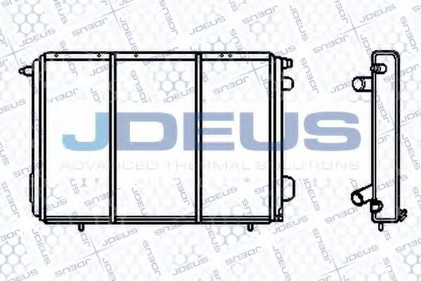 Радиатор, охлаждение двигателя JDEUS 023B45