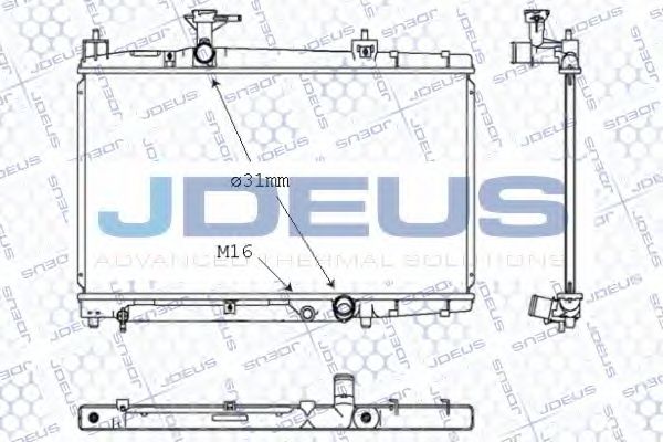 Радиатор, охлаждение двигателя JDEUS 028M62