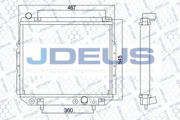 Радиатор, охлаждение двигателя JDEUS 057M01
