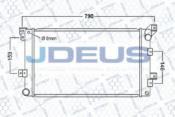 Радиатор, охлаждение двигателя JDEUS 053M06