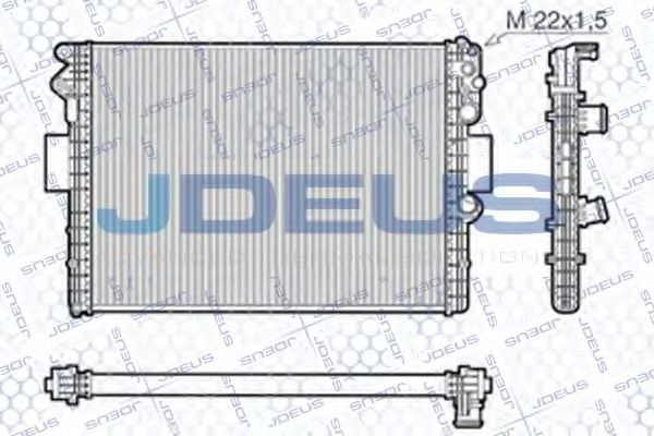 Радиатор, охлаждение двигателя JDEUS RA0140010