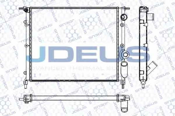 Радиатор, охлаждение двигателя JDEUS RA0230281