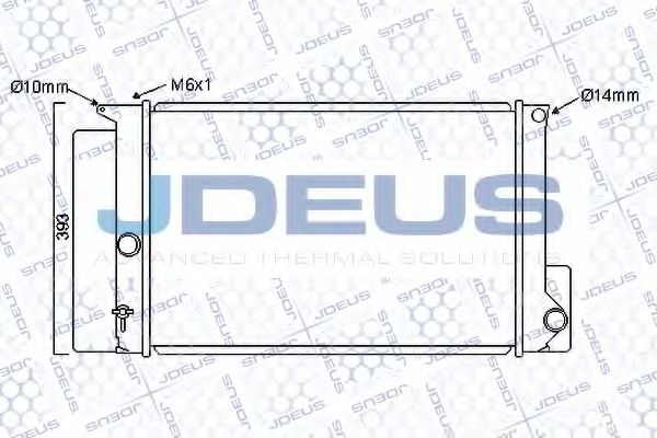 Радиатор, охлаждение двигателя JDEUS 028M70