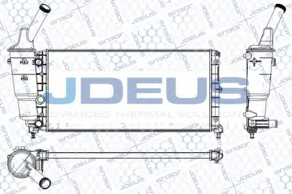 Радиатор, охлаждение двигателя JDEUS RA0360100