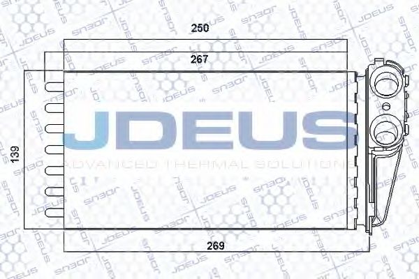 Теплообменник, отопление салона JDEUS RA2210320