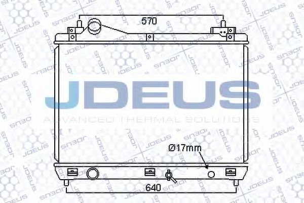 Радиатор, охлаждение двигателя JDEUS 042M18