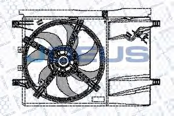 Вентилятор, охлаждение двигателя JDEUS EV11M670