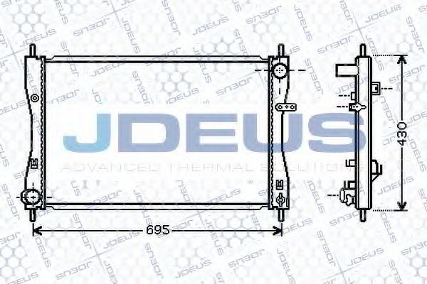 Радиатор, охлаждение двигателя JDEUS 018M39