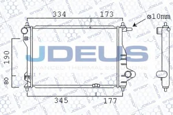 Радиатор, охлаждение двигателя JDEUS 056M11