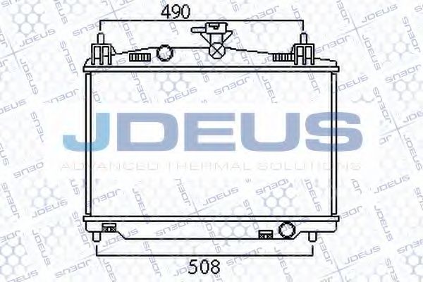 Радиатор, охлаждение двигателя JDEUS 016M32