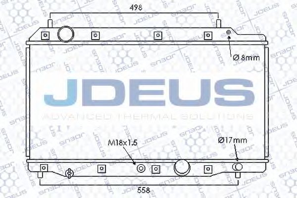 Радиатор, охлаждение двигателя JDEUS 013M32