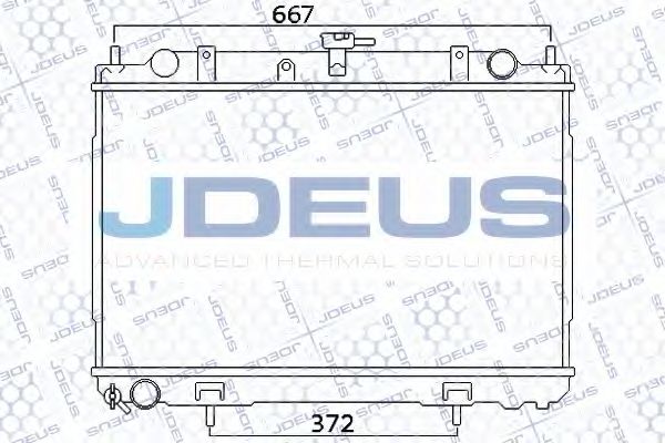 Радиатор, охлаждение двигателя JDEUS 019M65