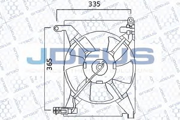 Вентилятор, охлаждение двигателя JDEUS EV56M101