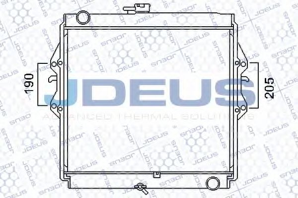 Радиатор, охлаждение двигателя JDEUS 028M76