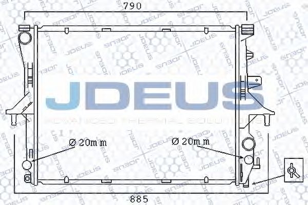 Радиатор, охлаждение двигателя JDEUS 030M29