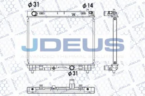 Радиатор, охлаждение двигателя JDEUS 028M79