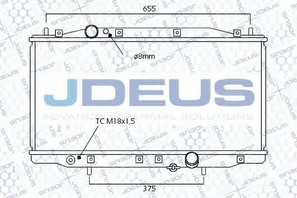 Радиатор, охлаждение двигателя JDEUS 013M34