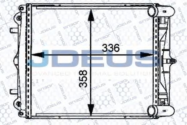 Радиатор, охлаждение двигателя JDEUS 043M10