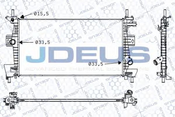 Радиатор, охлаждение двигателя JDEUS 012M38