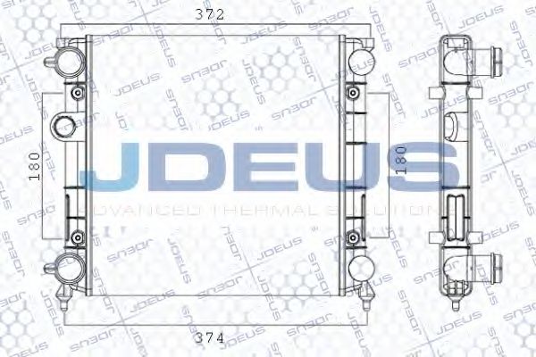 Радиатор, охлаждение двигателя JDEUS RA0520020