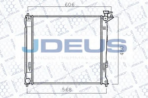 Радиатор, охлаждение двигателя JDEUS 054M44