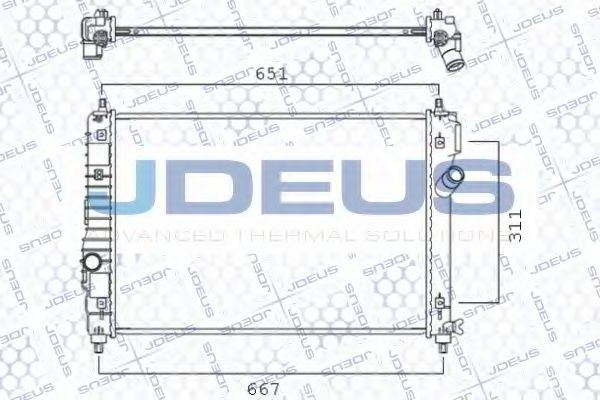 Радиатор, охлаждение двигателя JDEUS 056M13