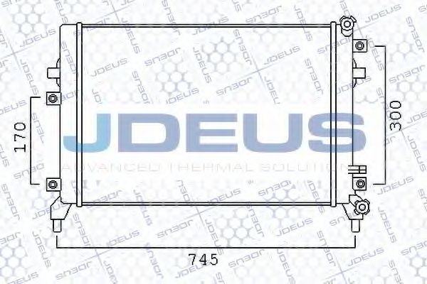 Низкотемпературный охладитель, интеркулер JDEUS 001M30