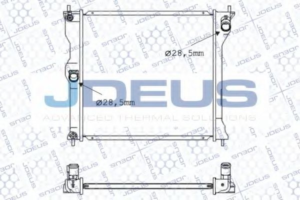 Радиатор, охлаждение двигателя JDEUS 018M72