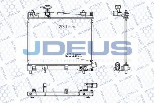 Радиатор, охлаждение двигателя JDEUS 028M14