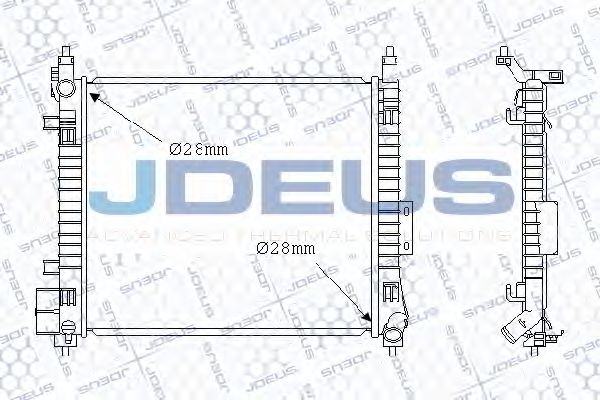 Радиатор, охлаждение двигателя JDEUS 019M77