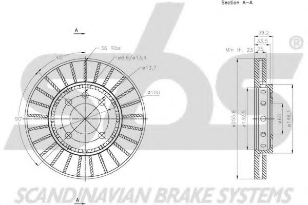 Тормозной диск LUCAS ELECTRICAL DF4232