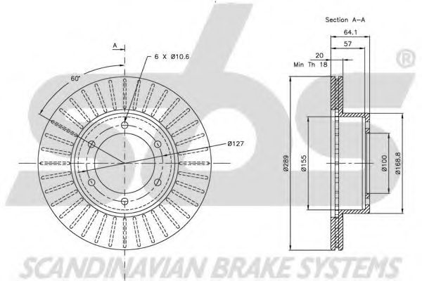 Тормозной диск EURODEAL AUTOPARTS 738