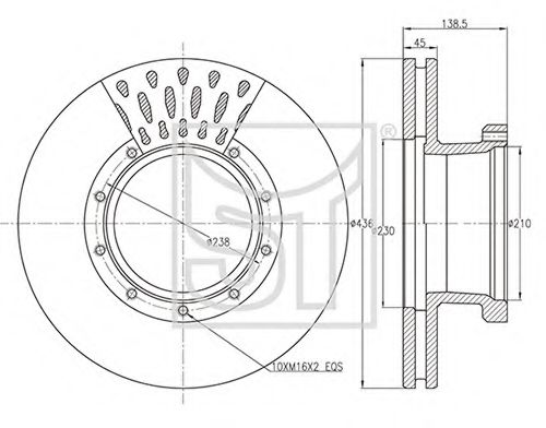Тормозной диск ST-TEMPLIN 03.110.0823.460