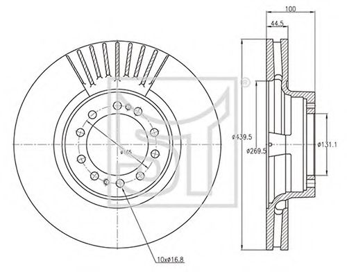 Тормозной диск ST-TEMPLIN 03.110.4255.030