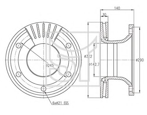 Тормозной диск ST-TEMPLIN 03.110.4255.070